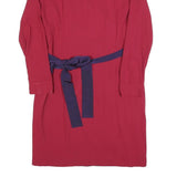 LOVE MOSCHINO Womens Red & Navy Wrap Dress Polyester Blend Long Sleeve UK 14