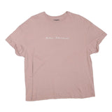 BARBOUR INTERNATIONAL Womens Pink Graphic T-Shirt UK 16 Short Sleeve Crew Neck