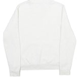 PUMA Mens White Hoodie M Cotton Blend Pullover Hooded Top Casual Sportswear