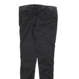 DOLCE & GABBANA Womens Leather Black Slim Skinny Trousers W28 L30 Stylish Zip