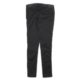 DOLCE & GABBANA Womens Leather Black Slim Skinny Trousers W28 L30 Stylish Zip