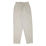 NORTHERN REFLECTIONS Womens Slim Beige Cotton Blend Trousers W25 L29 Zip Closure