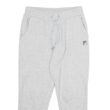 FILA Mens Joggers Grey S W28 L26 Slim Tapered Cotton Blend Casual Sportswear