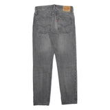 LEVI'S 501CT Womens Jeans Grey Classic Straight Denim Ripped W30 L28