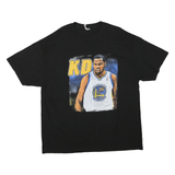 Mens Black KD Graphic T-Shirt 2XL Short Sleeve Crew Neck Basketball Player Print