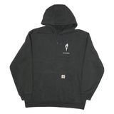 CARHARTT Mens Black Hoodie XL Olympic Torch Graphic Cotton Blend Pullover