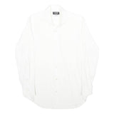 COVERI FACTORY Mens White Cotton Shirt M Classic Button Down Long Sleeve Casual