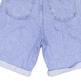 STEEL Womens Blue Denim Casual Shorts M W28 Rolled Hem Cotton Blend