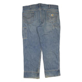CARHARTT Mens Regular Fit Light Blue Denim Jeans W40 L30 Workwear Stitch