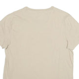 TIMBERLAND Mens Beige Crew Neck Short Sleeve T-Shirt L Cotton Blend Classic