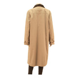 NINO Womens Beige Button Jacket M Polyester Blend Plain Winter Lightweight Long