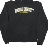 CHAMPION Mens Black Dominican University Of California Pullover Hoodie M