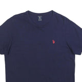 U.S. POLO ASSN Mens Navy Blue Classic T-Shirt L Short Sleeve Crew Neck Cotton