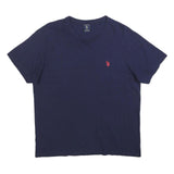 U.S. POLO ASSN Mens Navy Blue Classic T-Shirt L Short Sleeve Crew Neck Cotton