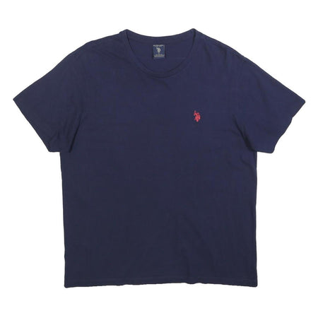 U.S. POLO ASSN Mens Navy Blue Classic T-Shirt L Short Sleeve Crew Neck Cotton