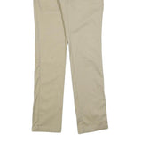 DICKIES Womens Cotton Blend Beige Slim Straight Trousers W32 L32 Casual Workwear