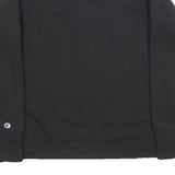 CHAMPION Mens Black Cotton Blend Crew Neck Sweatshirt M Classic Logo