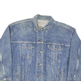 LEVI'S Womens Blue Denim Jacket L Cotton Blend Button Closure Classic Fit