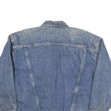 LEVI'S Womens Blue Denim Jacket L Cotton Blend Button Closure Classic Fit