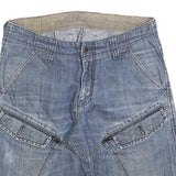 S OLIVER Mens Denim Blue Cargo Shorts M W32 Casual Utility Fashion