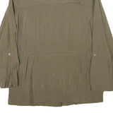 ZARA Womens Brown Lightweight Jacket XS Cotton Blend Button Closure Classic Fit