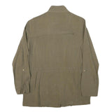 ZARA Womens Brown Lightweight Jacket XS Cotton Blend Button Closure Classic Fit