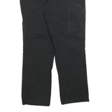 CARHARTT Mens Cotton Blend Black Relaxed Straight Trousers W33 L32 Workwear Zip