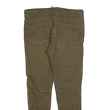 CELIO Mens Green Regular Fit Tapered Trousers W36 L30 Drawstring Cotton Blend