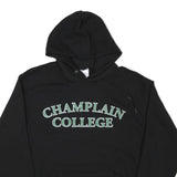CHAMPION Mens Black Champlain College Pullover Hoodie L Cotton Blend