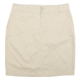 TOMMY HILFIGER Womens Beige Cotton Blend Pencil Knee Length Skirt L Classic