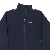 BERGHAUS Womens Navy Blue Jacket L Polyester Blend Plain Outdoor Zip