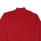 CHAPS Mens Red Quarter Zip Sweatshirt XL Embroidered Logo Casual