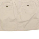 FREE PEOPLE Womens Beige Mini Cotton Blend Straight Skirt M Utility Casual