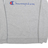 CHAMPION Boys Grey Sweatshirt Crew Neck M Branded Logo Casual Comfort