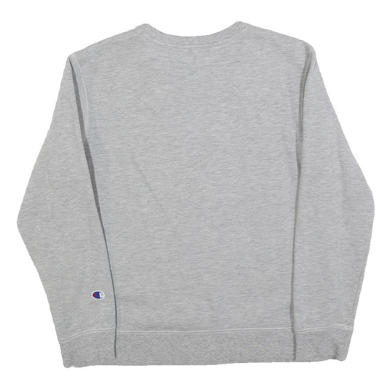 CHAMPION Boys Grey Sweatshirt Crew Neck M Branded Logo Casual Comfort