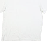 NIKE Mens White Black Logo T-Shirt L Short Sleeve Crew Neck Classic Cotton Blend