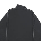 REEBOK Mens Black Zip Jacket M Polyester Plain Lightweight Sportswear Sports