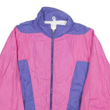 NINETY EIGHT Mens Pink & Purple Zip Jacket L Polyamide Colourblock Lightweight
