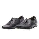 TOMS Derby Shoes Black Leather Womens UK 5