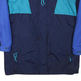 Womens Blue & Turquoise Colourblock Plain Zip Jacket XL Polyester Blend