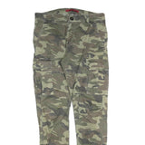 YES DENIM Mens Camouflage Slim Cargo Trousers W30 L30 Cotton Blend Zip
