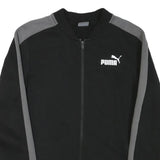 PUMA Mens Black & Grey Cotton Blend Zip Jacket XS Sportswear Casual Lightweight