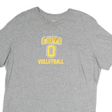 NIKE Mens Grey Volleyball Graphic T-Shirt L Short Sleeve Crew Neck Cotton