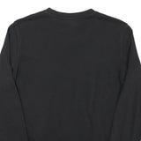 CHAMPION Mens Black Crew Neck S Cotton Blend Logo Sweatshirt Pullover