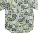 CHERESKIN Mens Green & Grey Cotton Patterned Shirt M Casual Summer Beachwear