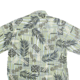 CHERESKIN Mens Green & Grey Cotton Patterned Shirt M Casual Summer Beachwear