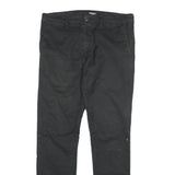 CARHARTT WIP Mens Cotton Blend Black Regular Fit Straight Trousers W32 L32 Zip