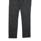 CARHARTT WIP Mens Cotton Blend Black Regular Fit Straight Trousers W32 L32 Zip