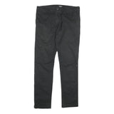CARHARTT WIP Mens Cotton Blend Black Regular Fit Straight Trousers W32 L32 Zip