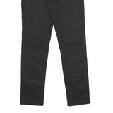 CARHARTT WIP Mens Cotton Blend Black Regular Fit Straight Trousers W32 L32 Zip